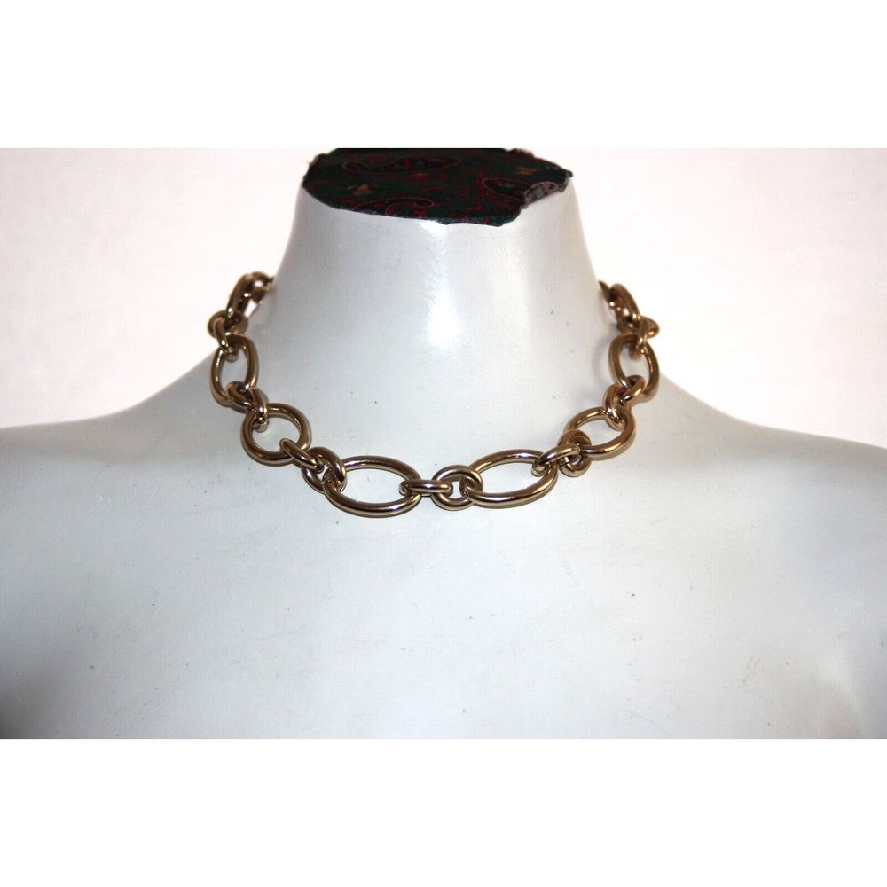 Monet Necklace Gold Tone Chunky Chain Link 16" NWT